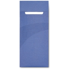 Serviettentaschen für Besteck mit Zellstoffserviette, Serviettenbeutel - "Dark Blue"