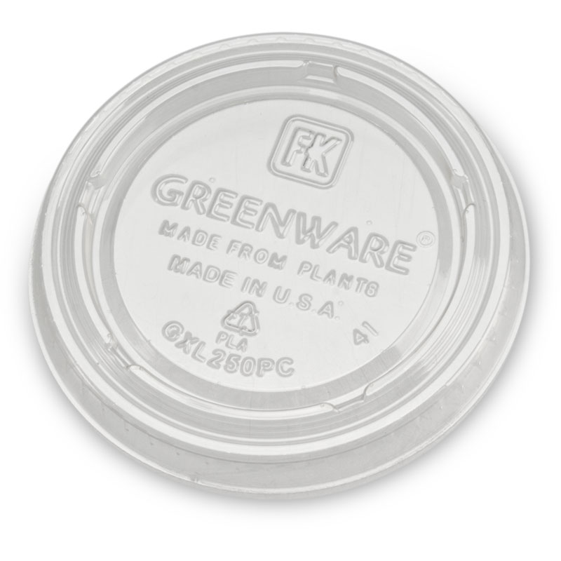Kompostierbarer Deckel aus PLA zu Dressingbecher 90ml -  Ø75mm