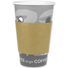 Verbrühschutz für Kaffeebecher 6/8/10oz, Bechermanschetten Pappe (Java Jacket)
