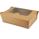 Bio-Foodcase - Snackbox mit Sichtfenster, beschichtet, braun - 2000ml