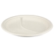 Bagasse Menüteller "Eco-Friendly", Ø23cm, 2-geteilt, Einweg-Partyteller, kompostierbar