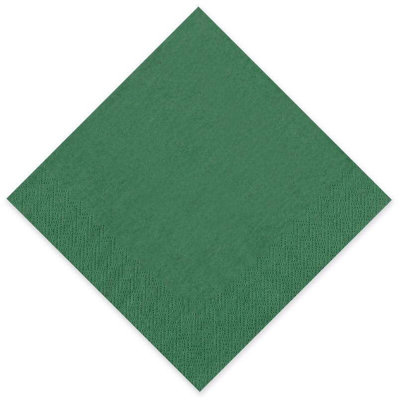 Serviette Gourmet 40x40cm 1/4 Falz dunkelgrün - einzeln