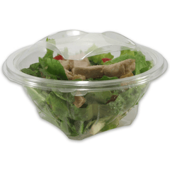Salatschale rund - PET glasklar mit Deckel - 250ml