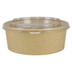 Salatschalen aus braunem Kraftpapier, PET-beschichtet 1300ml, Ø184mm, rund