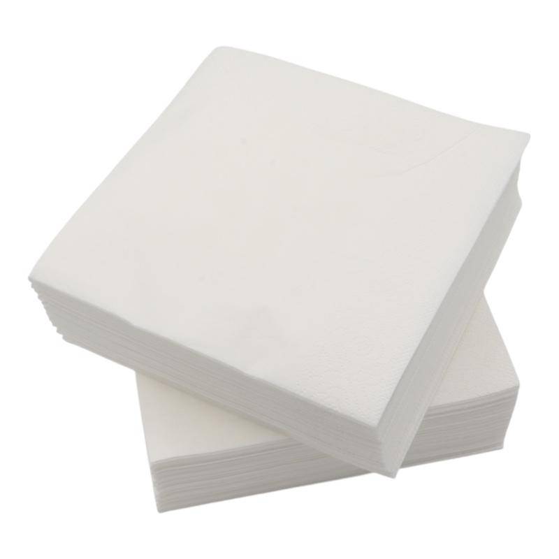 Weiße Tissue Servietten 24x24cm - Stapel 1