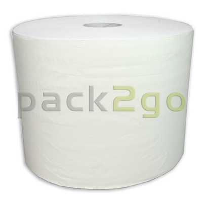 Poetsrollen 2-laags wit 23x35cm, poetsdoekrol eco 350m