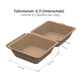 Mehrweg Burgerbox "ToGo" aus PP, braun - 15,7x15,7x10,4cm