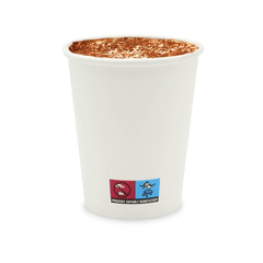 Kaffeebecher weiß 200ml gefüllt