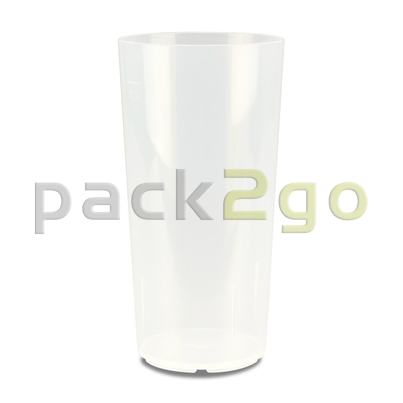 Mehrwegbecher PP transparent, leichter Mehrweg-Trinkbecher, Hartplastik - 0,5l
