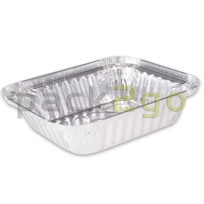 Alu-Behälter - eckig 219x127mm, 670ml, Alubehälter für Menüs