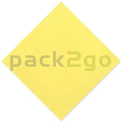 Tissue-Servietten GOURMET, 40x40 1/4 Falz, 3-lagig - gelb - Zellstoffservietten farbige