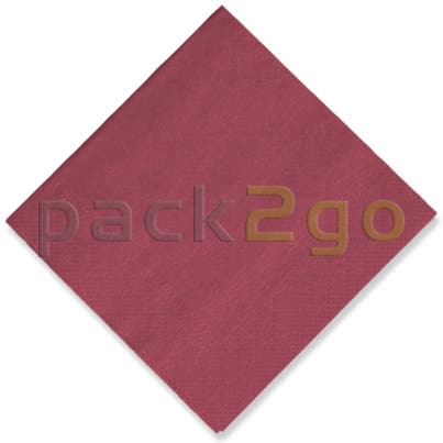 Serviette Gourmet 24x24cm 1/4 Falz bordeaux