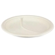 Bagasse Menüteller "Eco-Friendly", Ø23cm, 2-geteilt, Einweg-Partyteller, kompostierbar
