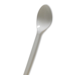 wegwerp-roerlepels, plastic, wit, 120 mm