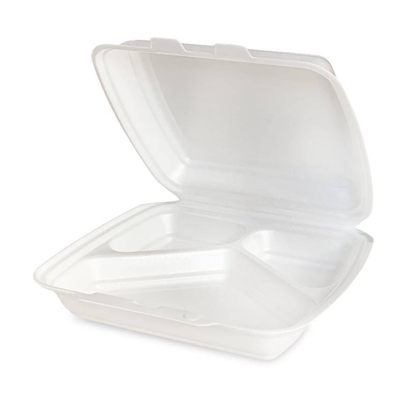 Menübox 3-geteilt weiß