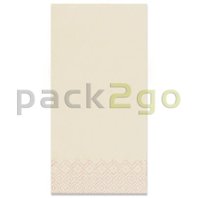 Tissue-Servietten GOURMET, 40x40 1/8 Falz, 3-lagig, Kopffalz - champagner - farbige Zellstoffservietten