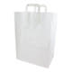 Papiertragetaschen 32+17x44cm mit Innenhenkel - kraft weiß, 250 Stück