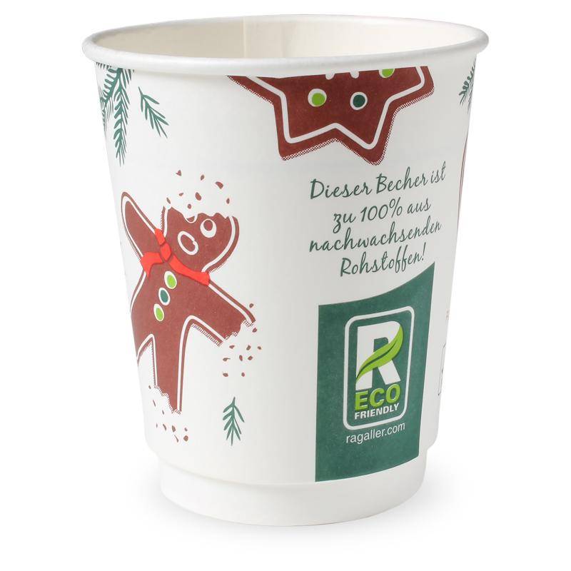 Composteerbare dubbelwandige Glühwein bekers 