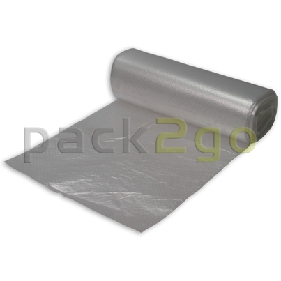 Müllbeutel HDPE (Niederdruck) ca. 60l, reißfest T10 - weiß transparent