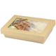 Snackbox mit Deckel und Sichtfenster, braun - 200x130x50mm