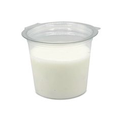 Dressingbecher rund mit Deckel 125ml gefüllt