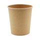 Kompostierbarer Soup To Go-Container, Ø98mm braun - 16oz/400ml