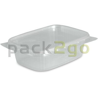 Feinkostbecher, Verpackungsbecher mit Deckel, klar, eckig (Kombipack) - 125ml