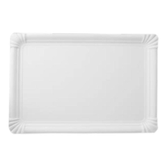 Weißer Pappteller "Basic Line" - 16x23cm