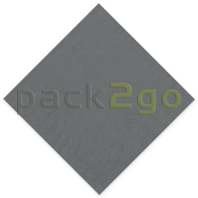 Tissue-Servietten GOURMET, 40x40 1/4 Falz, 3-lagig - grau - Zellstoffservietten farbige