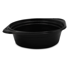 Schwarze Suppenterrine mit Ohren, 500ml