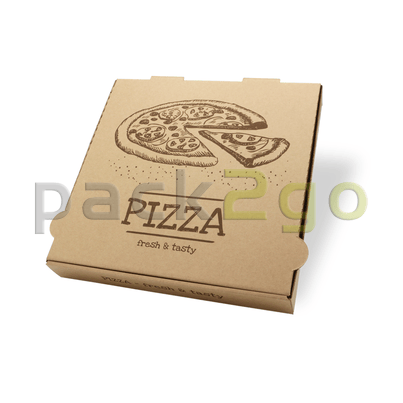 Pizzakarton Motiv "Pizzabelag" 24x24x3 Cm Pizzaschachtel Pizzabox (100 Stk