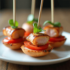Bambusspieße 12cm mit Fingerfood
