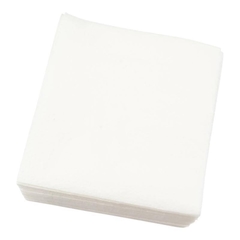 Weiße Papierservietten "Gourmet" - Stapel draufsicht