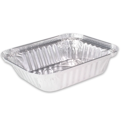Alu-Behälter - eckig 218x113mm, 940ml, Alubehälter für Menüs