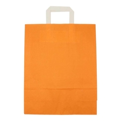 Orange Papiertragetaschen 32+12x40cm