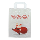 Papiertragetaschen "Santa Claus" 22+10x28cm - weißes Kraftpapier mit Weihnachtsmotiv