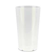 Mehrwegbecher PP transparent, leichter Mehrweg-Trinkbecher, Hartplastik - 0,2l