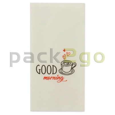 Tissue-Servietten 33x33cm 2-lagig 1/8 Buchfalz weiß 
