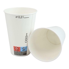 Weißer Kaltgetränkebecher 200ml aus Pappe - Gruppe