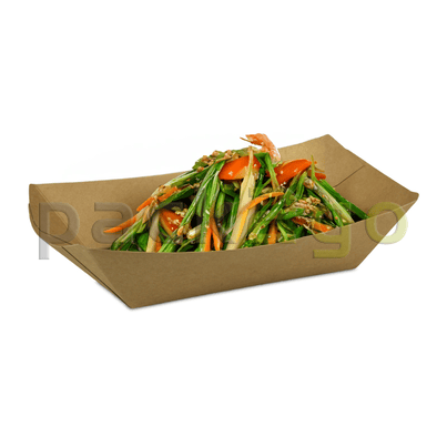 Braunes Foodtray 128x76mm mit Bohnensalat-Bild