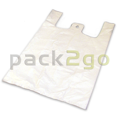 hemddraagtassen - hogedrukpolyethyleen (LDPE), wit, 28+14x50cm