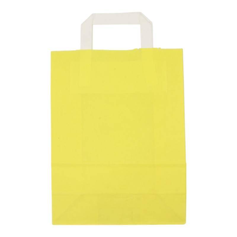Gelbe Papiertragetaschen 22+10x28cm