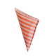 Papierspitztüten 19cm, für 125g Pommes, rot/weiß Kraftpapier