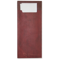 Serviettentaschen für Besteck mit Zellstoffserviette, Bestecktaschen - "Bordeaux"