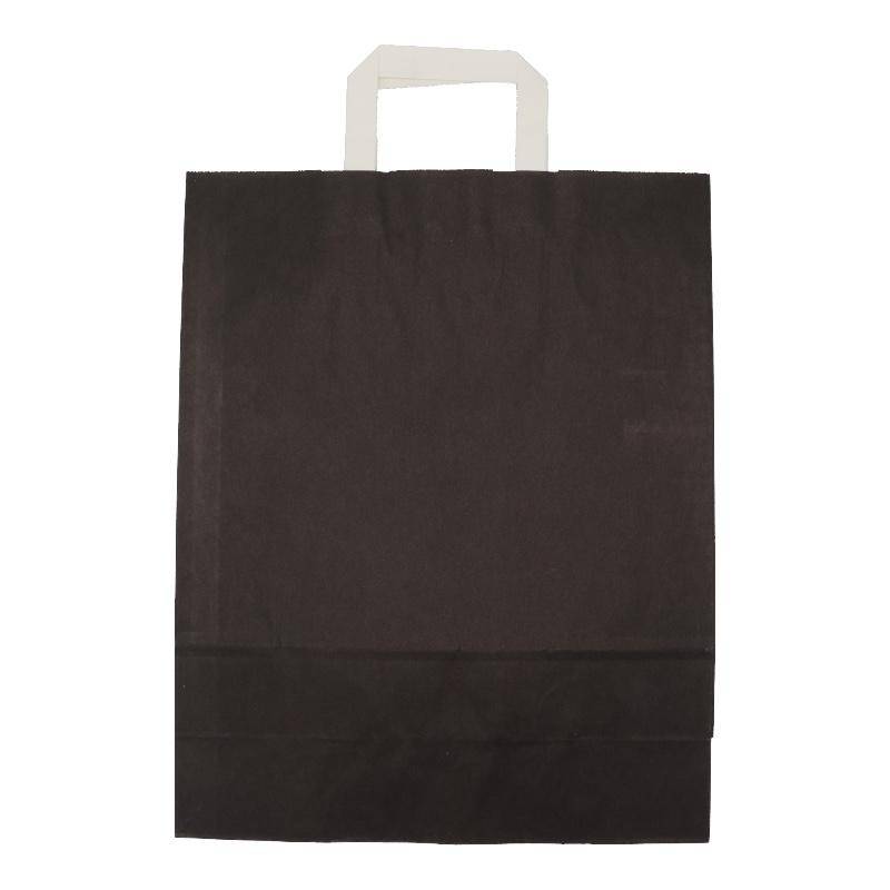 Papiertragetaschen 32+12x40cm schwarz