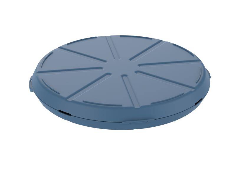 Mehrweg Pizzabox blau geschlossen