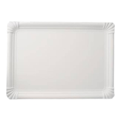 Weißer Pappteller "Basic Line" 16x20cm