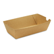 Snackschaaltje van kraftpapier (composteerbaar), milieuvriendelijk, bruin - 138x68x45mm