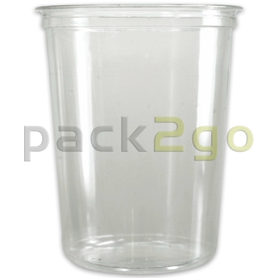Deli Gourmet Container, exklusiver, glasklarer Feinkost-Becher- 32oz, 800ml - Ananasbecher
