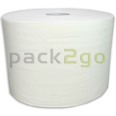 Poetsrollen Maxi 2-laags wit 24 x 35 cm, poetsdoekrol - 510 m